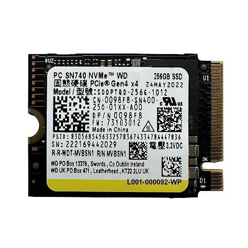 Amazon | WD SN740 256GB SSD M.2 2230 30mm NVMe PCIe 4.0 Gen 4 x 4