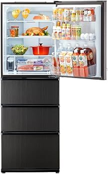 Amazon.co.jp: AQUAアクア 368L 4ドア冷蔵庫 AQR-V37K-K 右開き ウッド