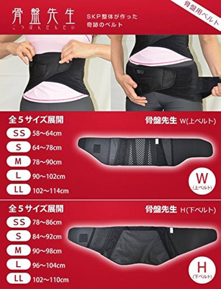 Amazon.co.jp: SKP整体が作った奇跡の骨盤ベルト 骨盤先生 上下セット
