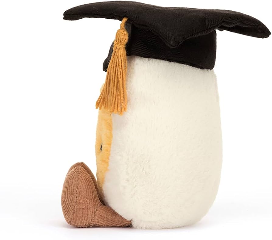 Amazon.co.jp: Jellycat アミューズブル ゆで卵 卒業生ぬいぐるみ 5.5