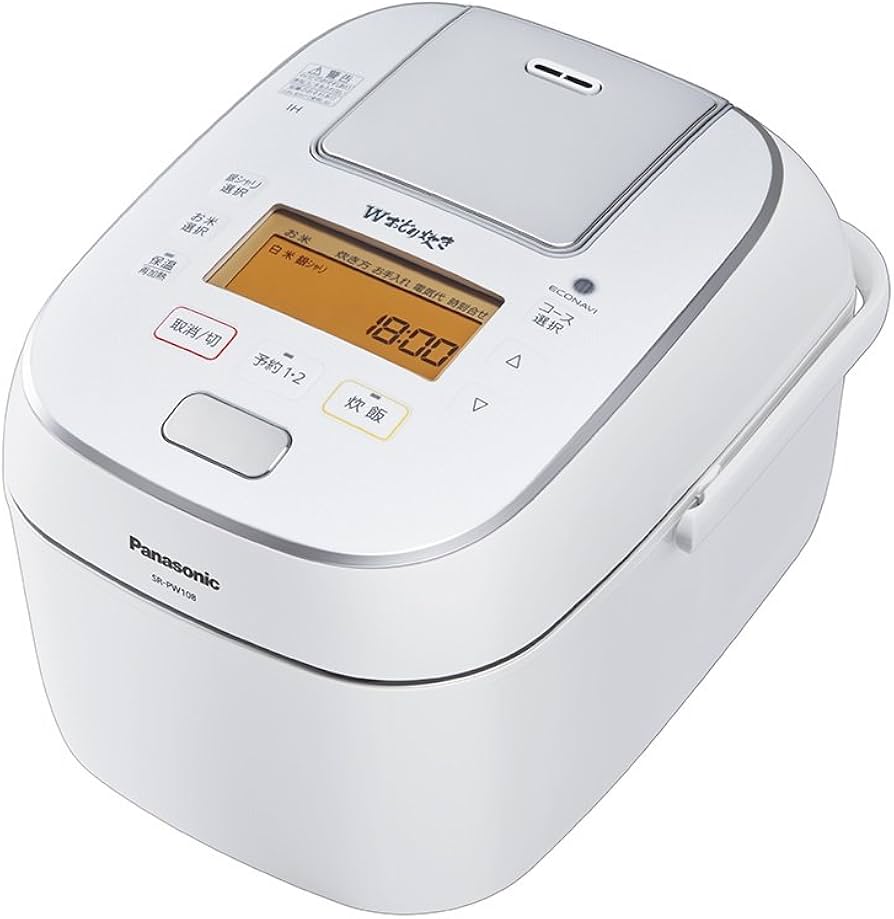 Amazon | パナソニック 炊飯器 1升 圧力IH式 Wおどり炊き ホワイト SR