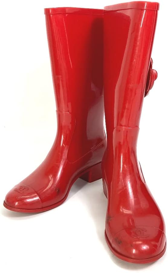 Amazon | [CHANEL] (シャネル) カメリア カメリア レインブーツ ロング