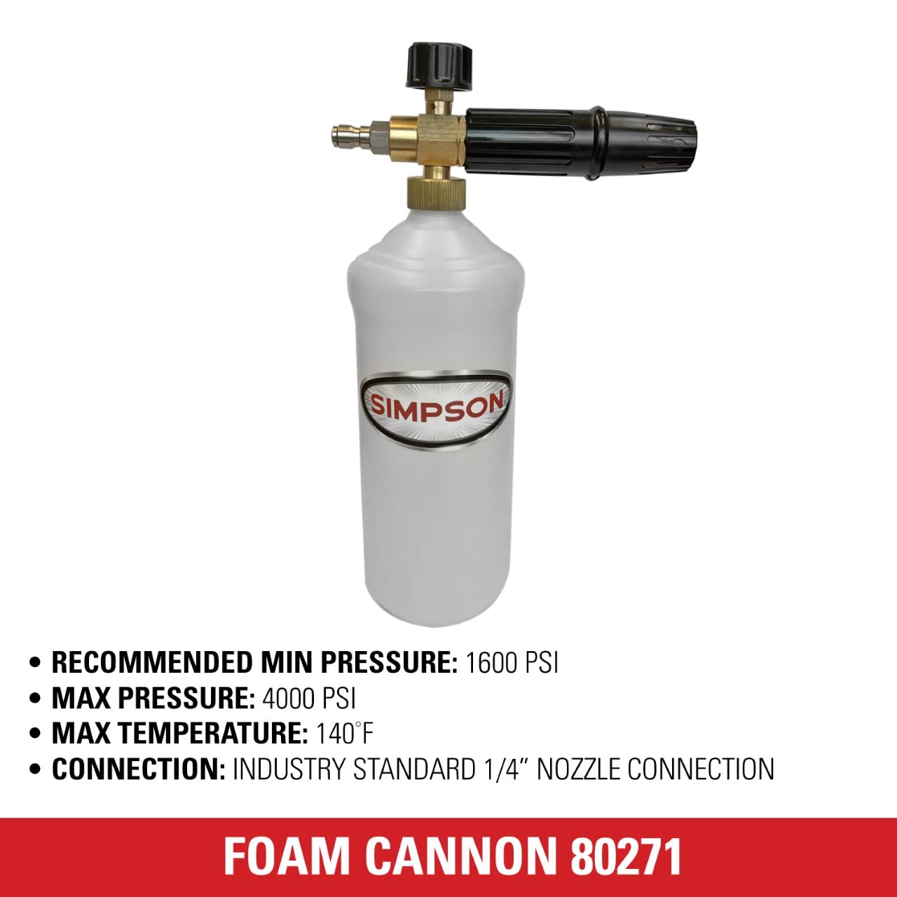 Amazon.com: Simpson Cleaning 80271 Pressure Washer Foam Cannon