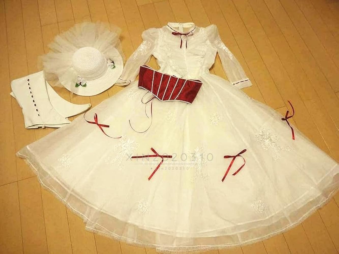 Amazon.co.jp: [HIRA] メリーポピンズ ドレス コスプレ 衣装/(ウィッグ