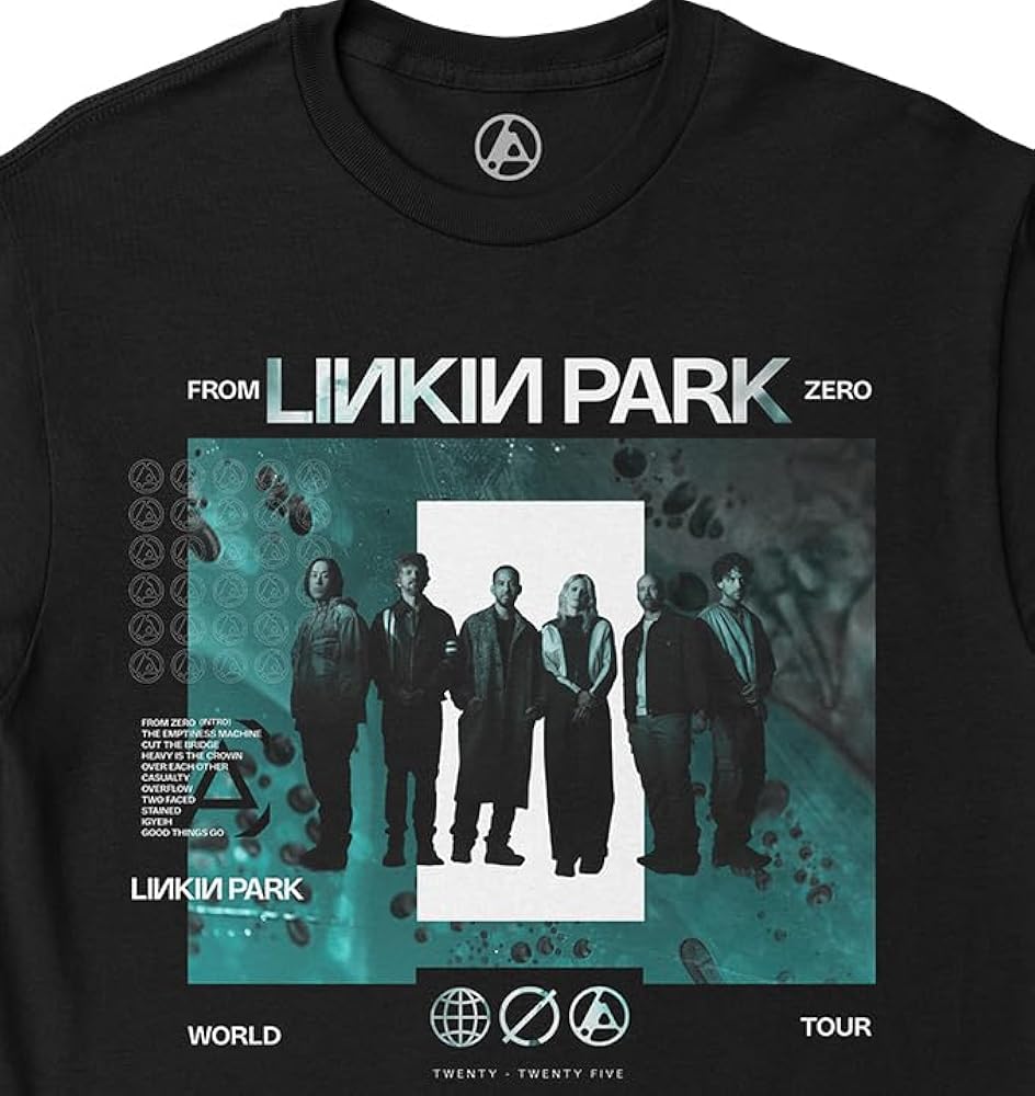 Amazon.com: Linkin Park Teal Photo Tee, Black, Small : Clothing