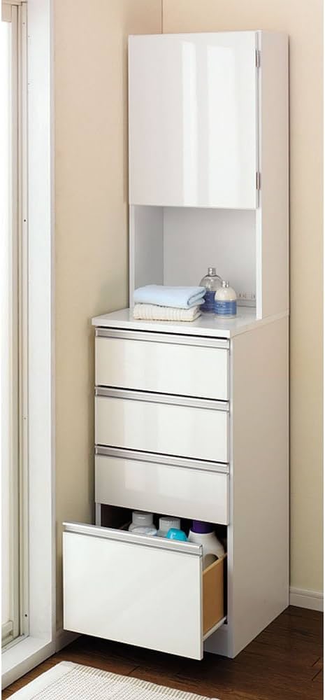 Amazon｜ディノス トイレ 洗面所 ランドリー収納 洗面所収納 隙間収納