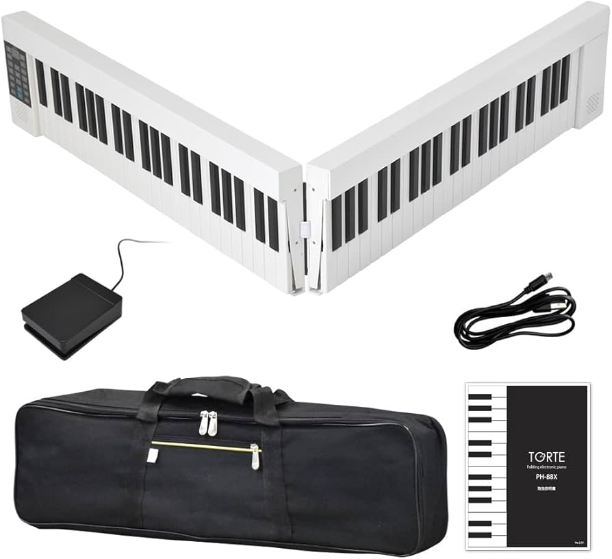 Amazon.co.jp: TORTE トルテ 電子ピアノ 折りたたみ式 88鍵盤 フル