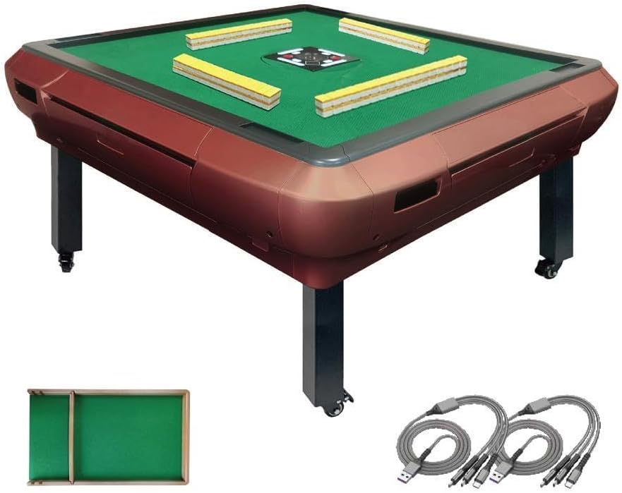 全自動麻雀卓 座卓 ハーフレッグ 麻雀卓 28mm ワインレッド 2143 全自動