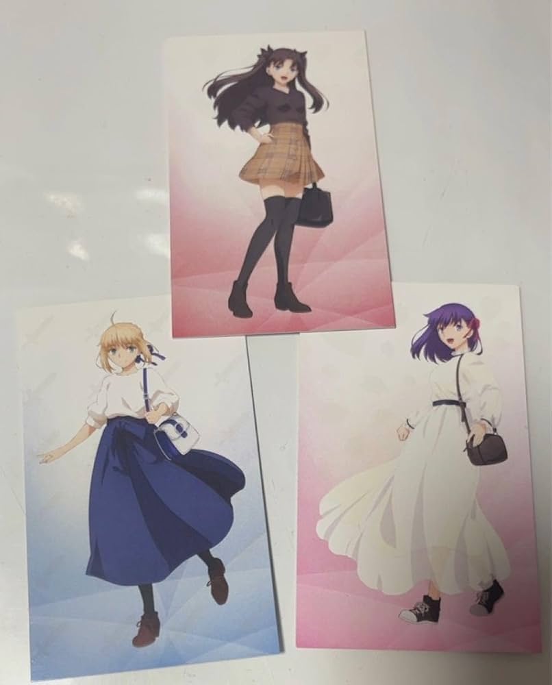 Amazon.co.jp: Fate 遠坂凛 間桐桜 セイバー アルトリア 私服 非売品