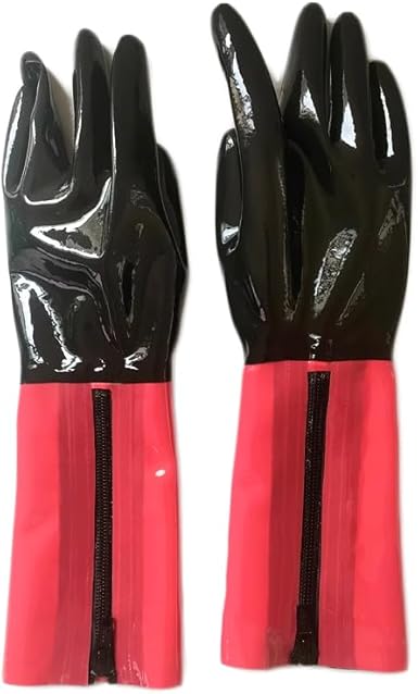 Libidex ラバー グローブ ベルト 2点セット ラテックス コスプレ 黒赤