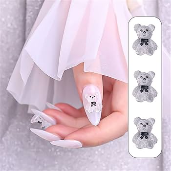 Amazon | DUOLEIMI ネイルパーツ くま 熊 ネイルデコパーツ 立体 クマ