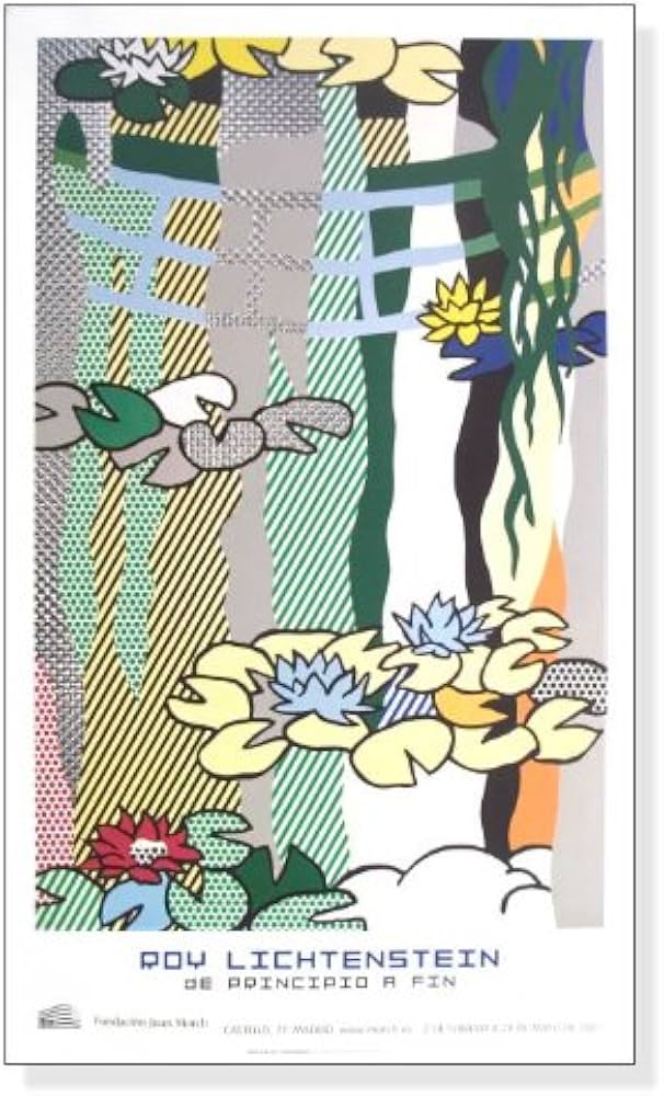 Amazon.co.jp: ポスター ロイ リキテンスタイン 日本風の橋のある睡蓮