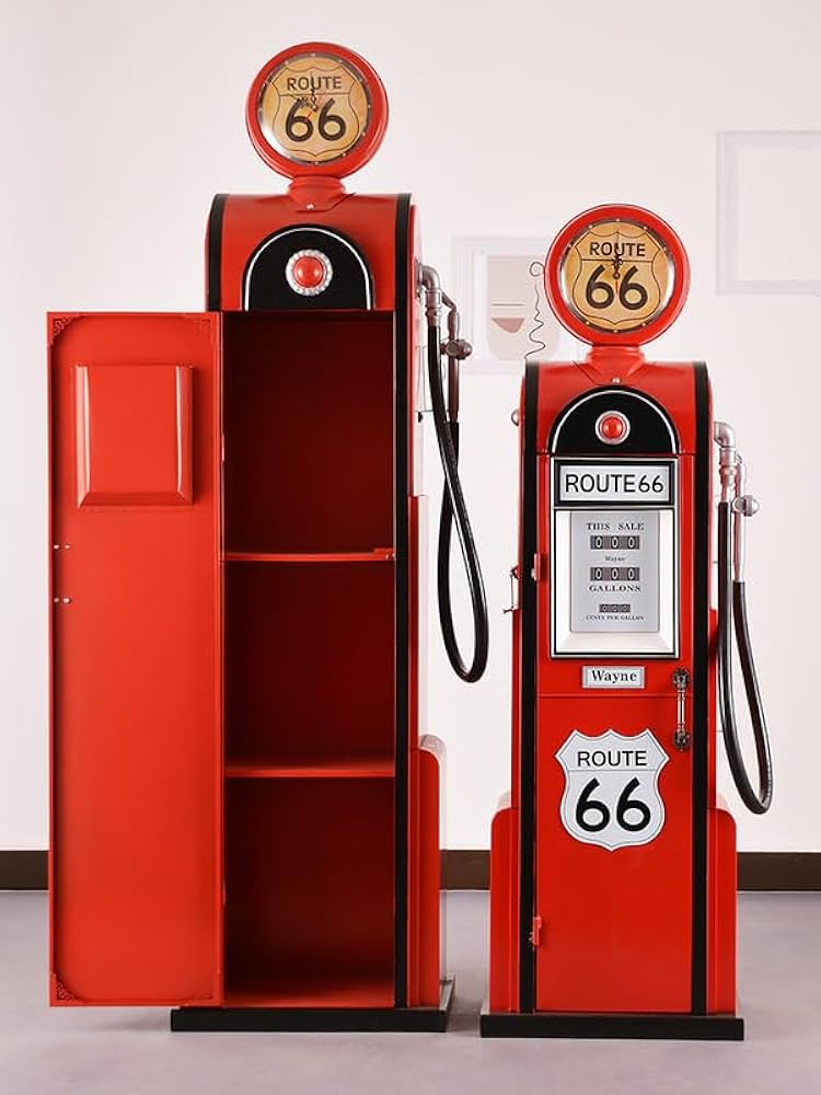 Amazon｜【Russelloko】ラック アメリカン レトロ 給油機 180cm