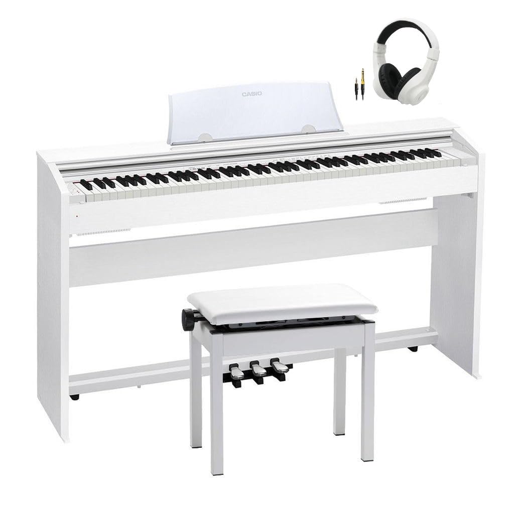 ホワイト電子ピアノCASIOPriviaPX-850 高低自在椅子付き ホワイト電子