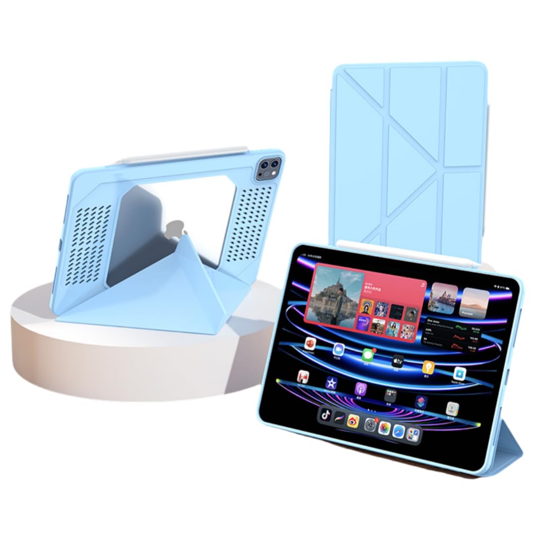 Amazon.co.jp: 放熱 iPad Air 11 M3 M2 2025 2024 ケース 変形 縦置き