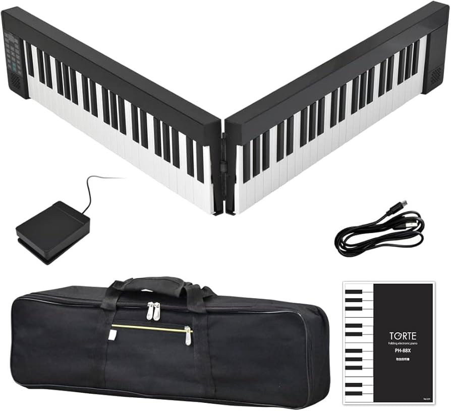 Amazon.co.jp: TORTE トルテ 電子ピアノ 折りたたみ式 88鍵盤 フル