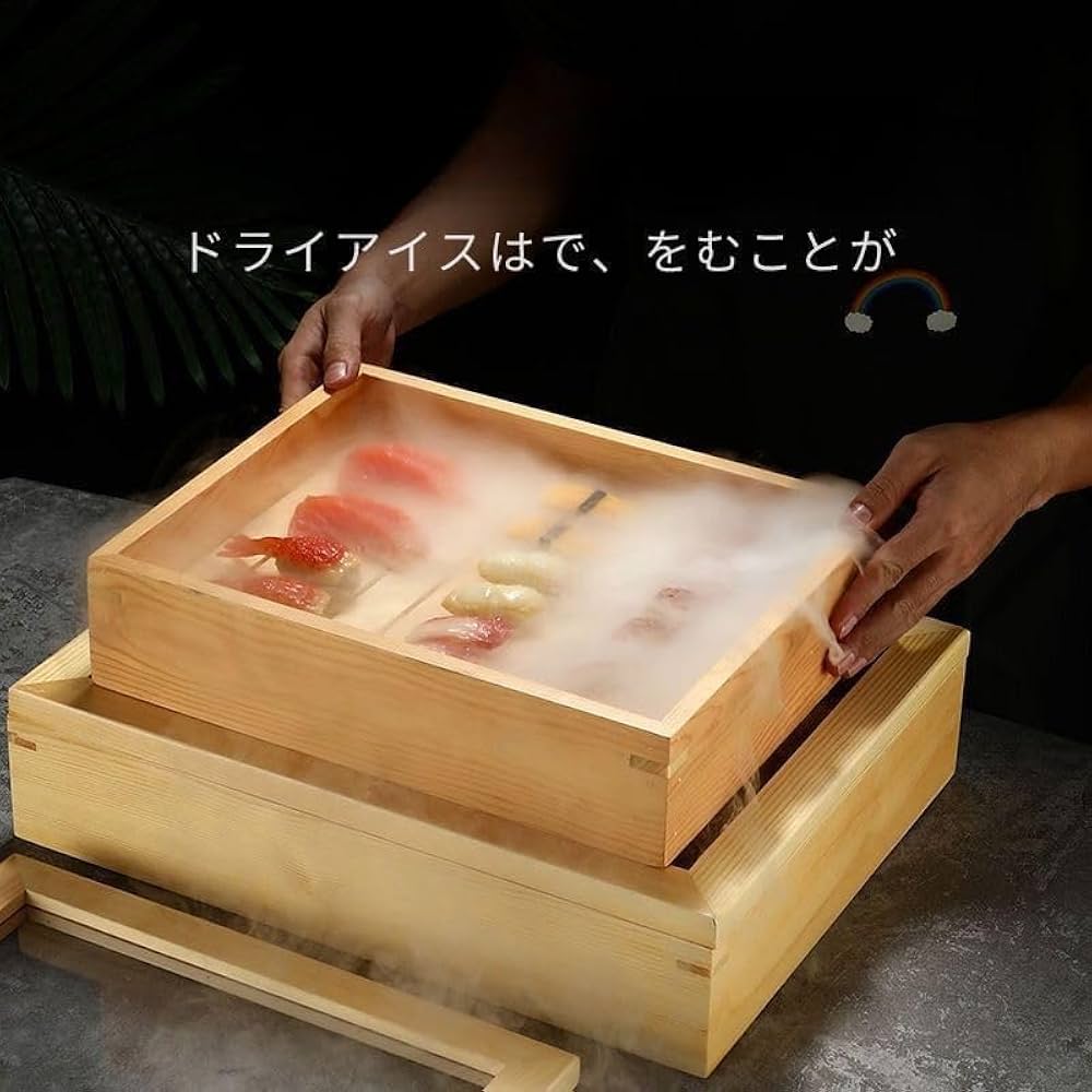 Amazon.co.jp: Flixxa 寿司ネタケース 大 ネタ箱 目皿 寿司ネタ入れ