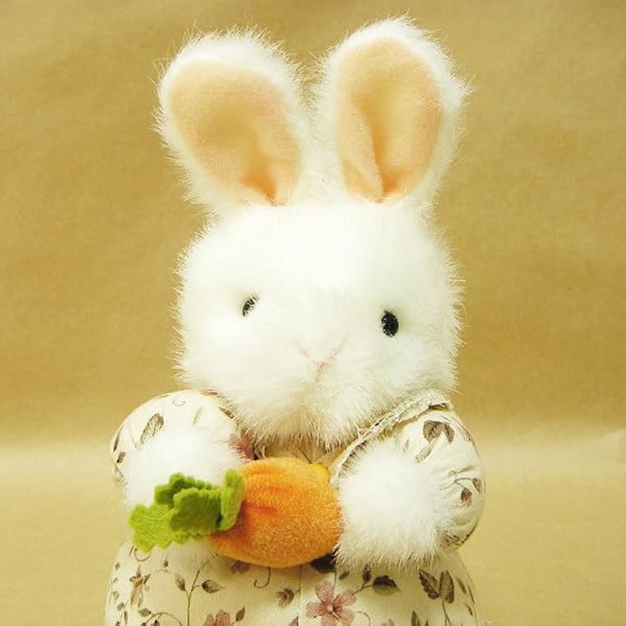 Amazon.co.jp: ぬいぐるみ：Sekiguchi/セキグチ：にんじんを持った白い