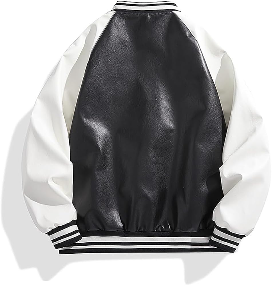 Amazon | [Bwgoroku] スタジャン メンズ PU革袖 ライダースジャケット