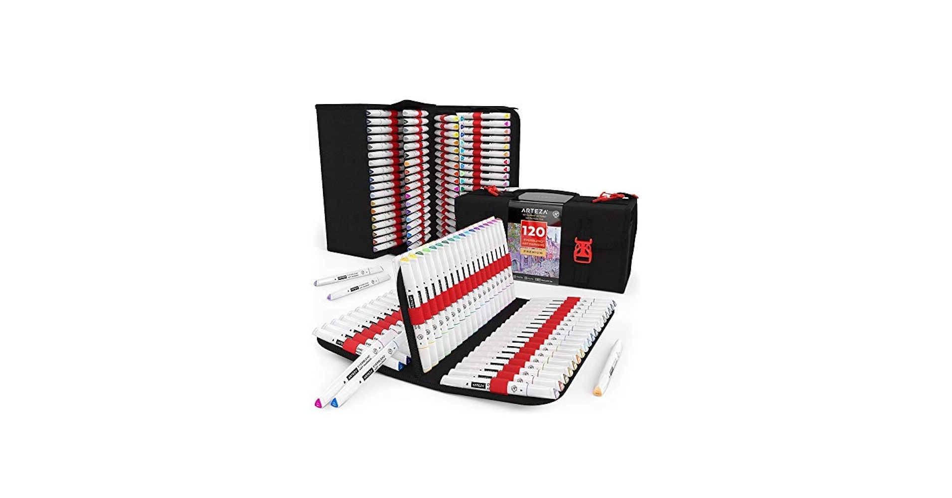 Amazon.com: ARTEZA Alcohol Markers – Set of 120 EverBlend Dual Tip