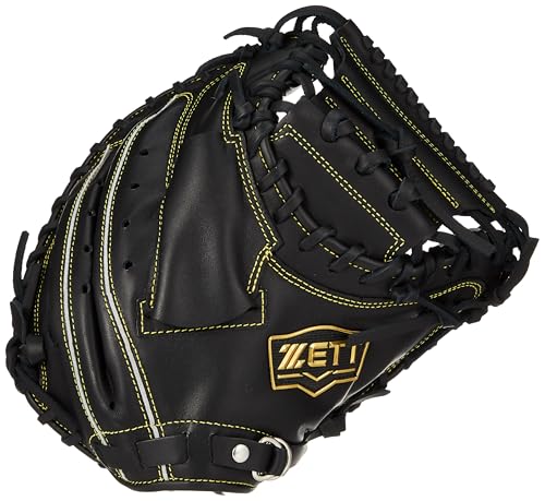 旧ロゴ 希少】ZETT 硬式キャッチャーミット ブラック 旧ロゴ 希少