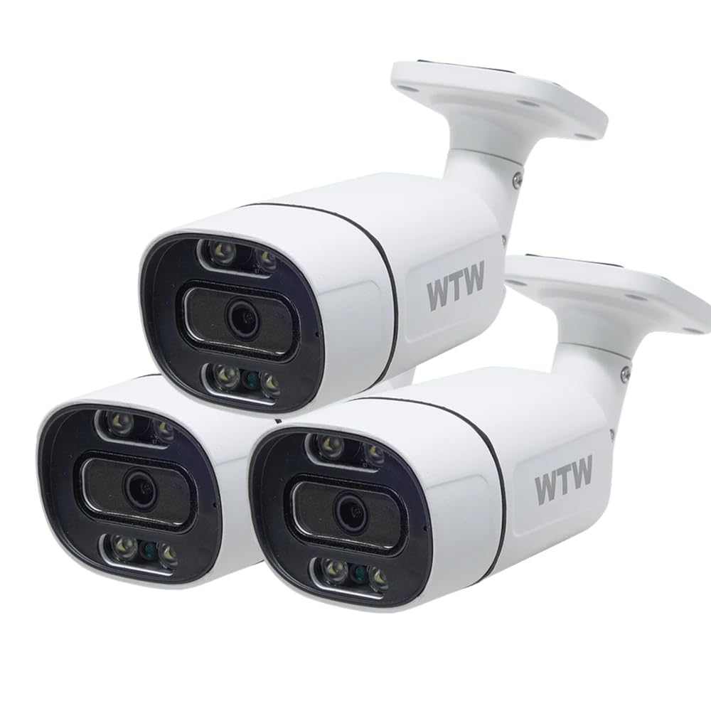 Amazon.co.jp: WTW 塚本無線 500万画素標準カメラ 白 3台【PoE追加