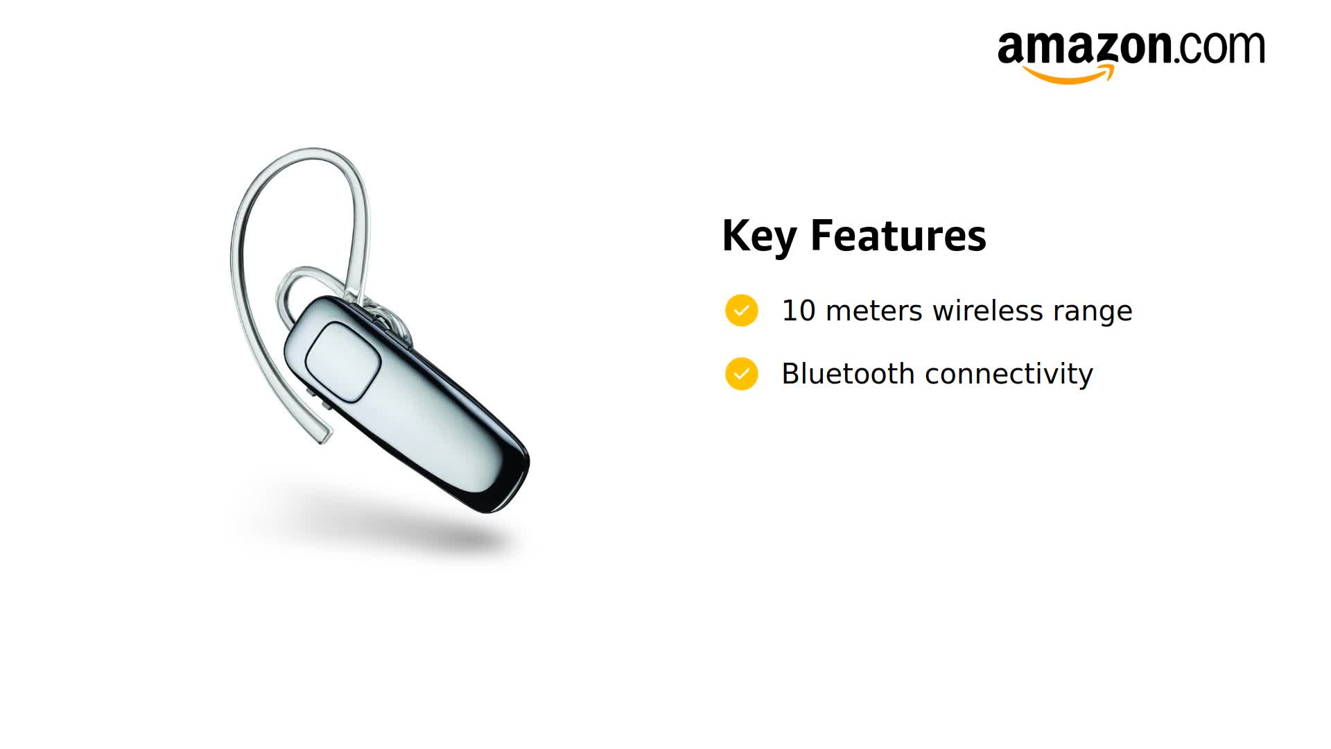Amazon.com: Plantronics M90 Shiny Black Bluetooth Headset