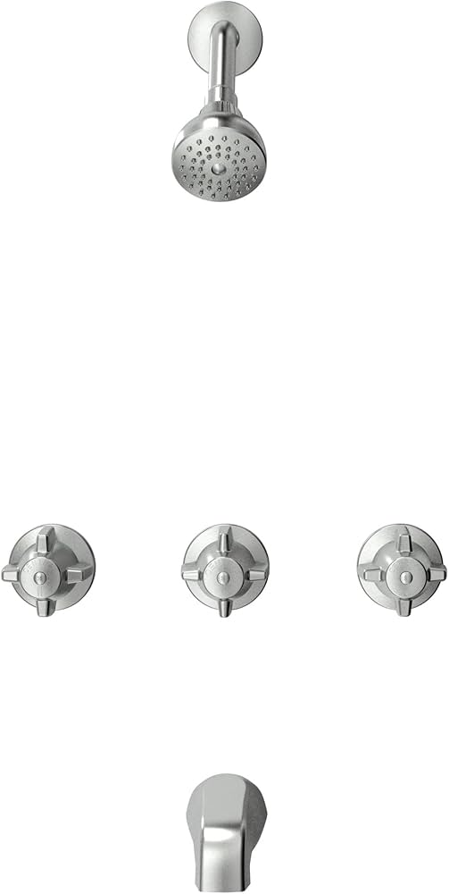 Central Brass 0968-Z Three Handle Tub & Shower Set in Chrome