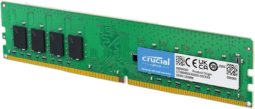 Crucial 16GB DDR4 RAM, 3200MHz (PC4-25600) CL22 Desktop Memory