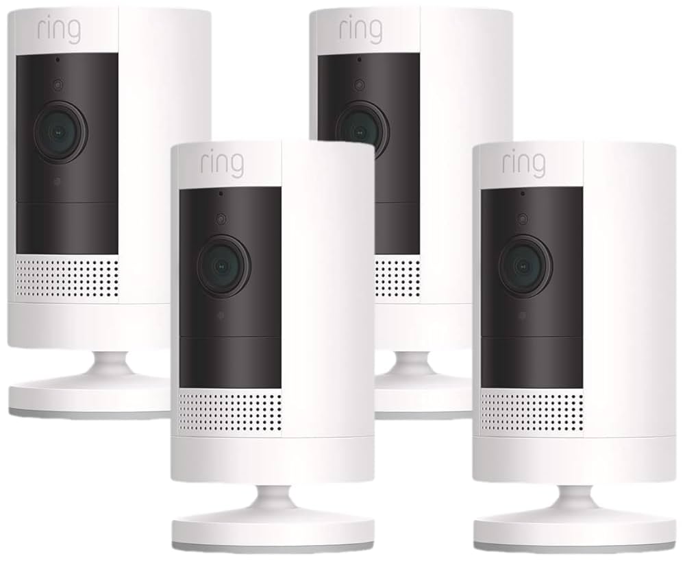 Amazon.co.jp: 【カメラ4つセット】Ring Stick Up Cam Battery (リング