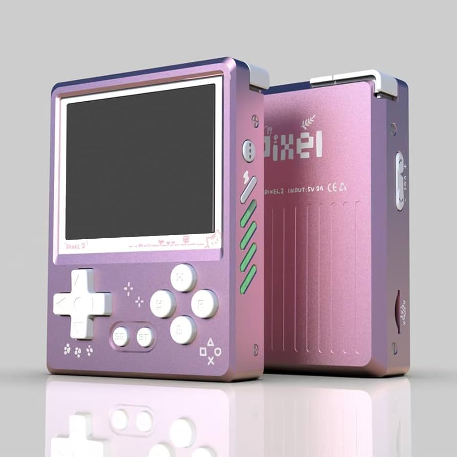 Amazon.co.jp: GKD Pixel 2 ピンクカラーメタルレトロゲームコンソール