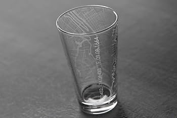 Amazon.com | Well Told 16 oz Clear Glass New York City Map Pint