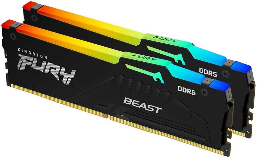 Kingston FURY Beast Black RGB 16GB (2x8GB) 6000MT/s DDR5 CL30 DIMM
