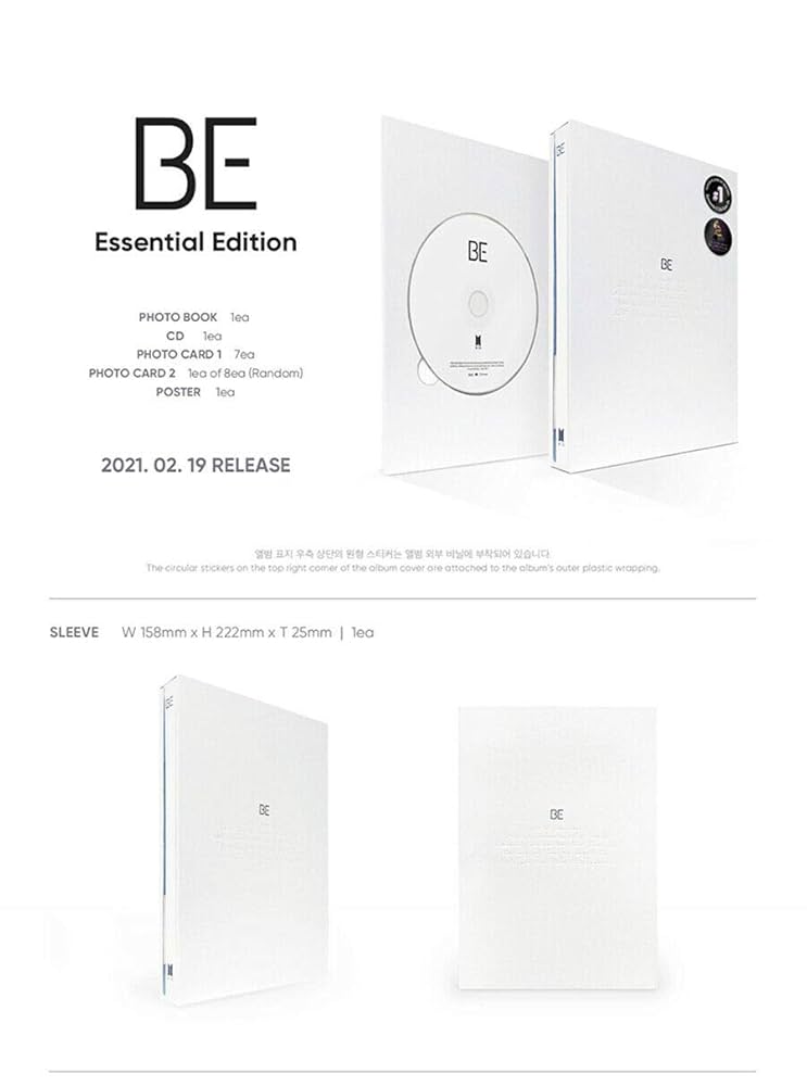 BTS, BTS BE - BTS [BE] Essential Edition Album Weverse Ver CD+