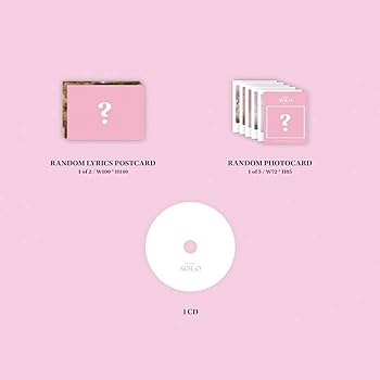 BLACKPINK JENNIE Album [SOLO] CD + Photobook + Lyrics Postcard +