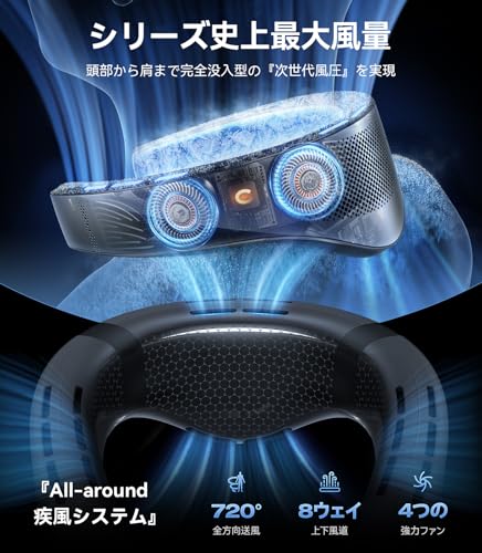 TORRAS - ネッククーラー 冷却プレート 首掛け扇風機 COOLIFY Cyber