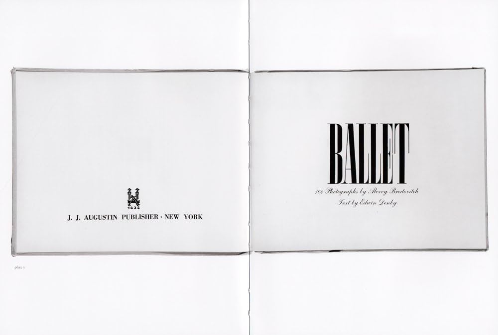 Alexey Brodovitch: Ballet: Books on Books No. 11: Edwin Denby
