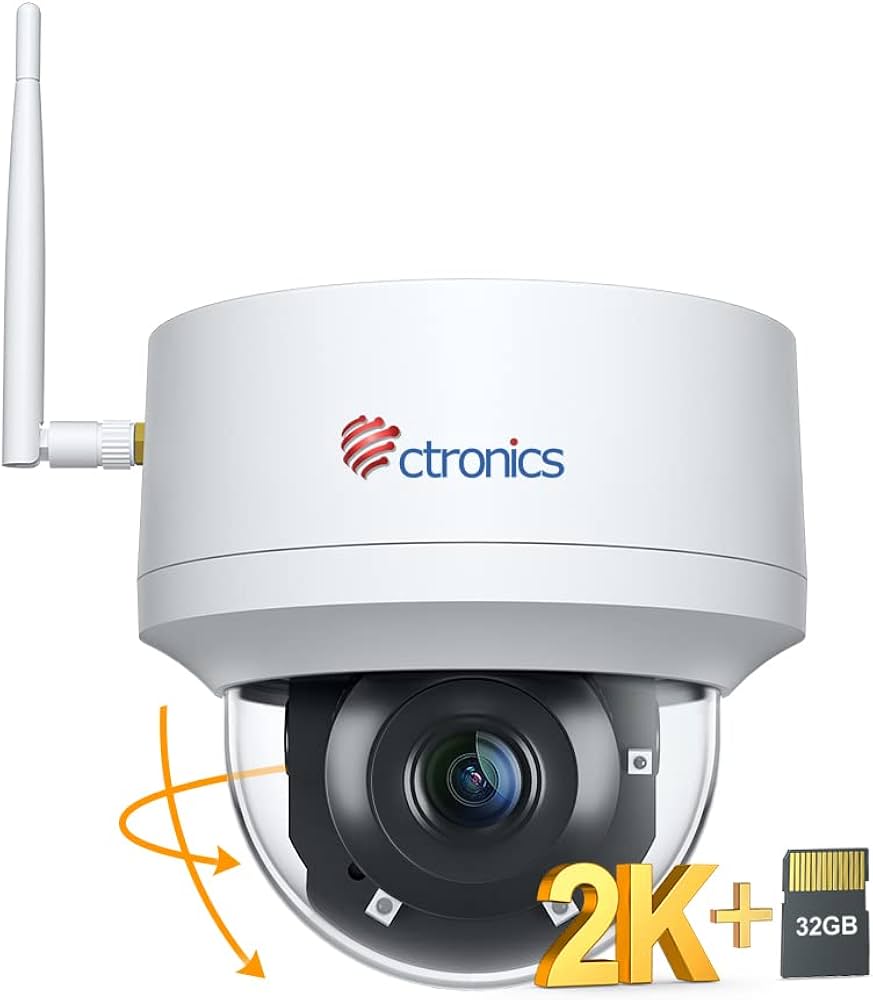 Amazon.co.jp: SDカード内蔵 Ctronics 2.5K 4MP 金属製防犯カメラ 屋外