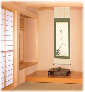 Amazon.co.jp: 掛け軸 掛軸 宮本武蔵 枯木鳴鵙図 （ こぼくめいげきず