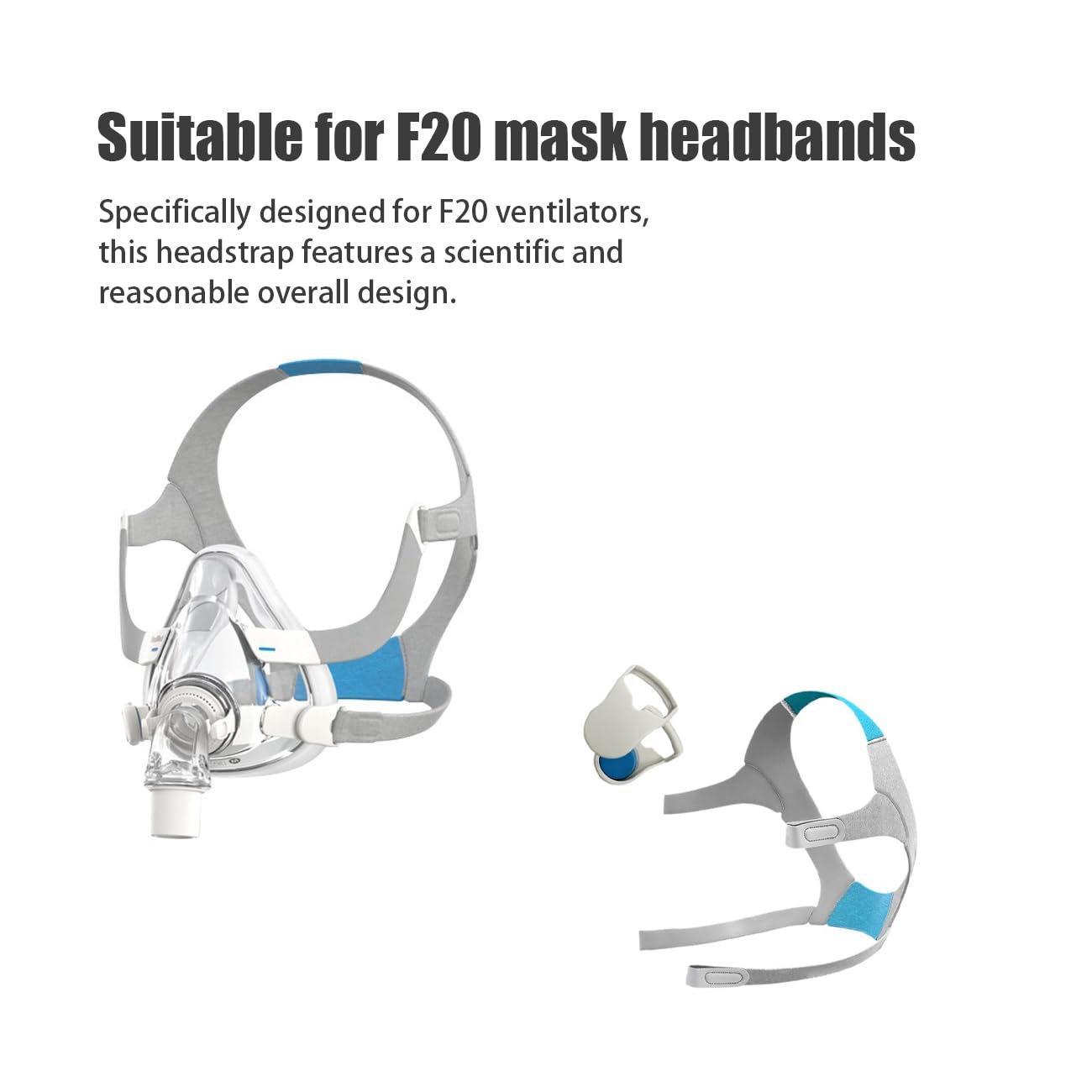Amazon.co.jp: 2パック CPAP F20 交換用ヘッドギア F20 フルフェイス