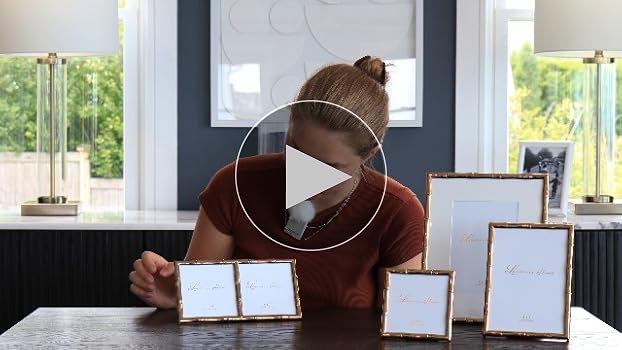 Amazon.com - Lawrence Frames Bamboo Design Metal Frame, 4x4, Gold