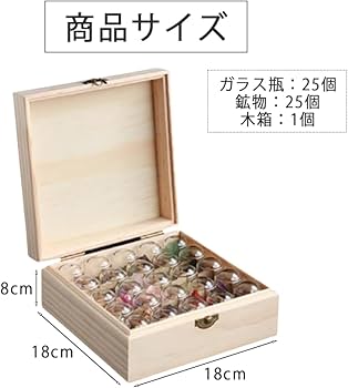 Amazon | AZNABLE 鉱物標本 セット 箱 鉱物 コレクション 岩石 化石