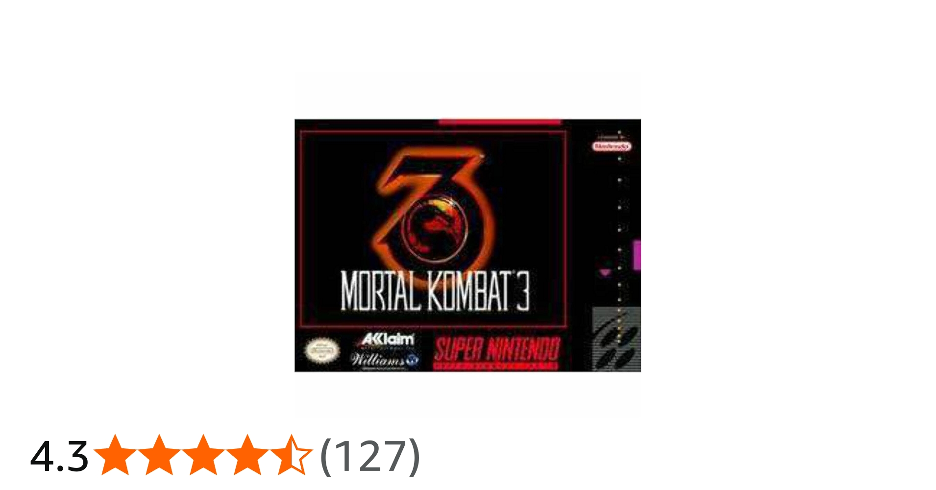 Amazon.co.jp: MORTAL KOMBAT 3 SNES 海外版(国内本体動作不可