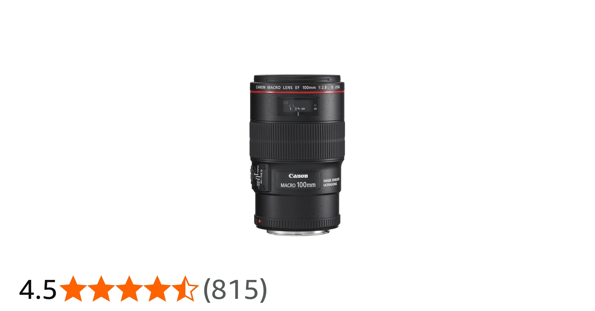 Canon EF 100mm f/2.8L IS USM Macro Lens for Canon Digital SLR