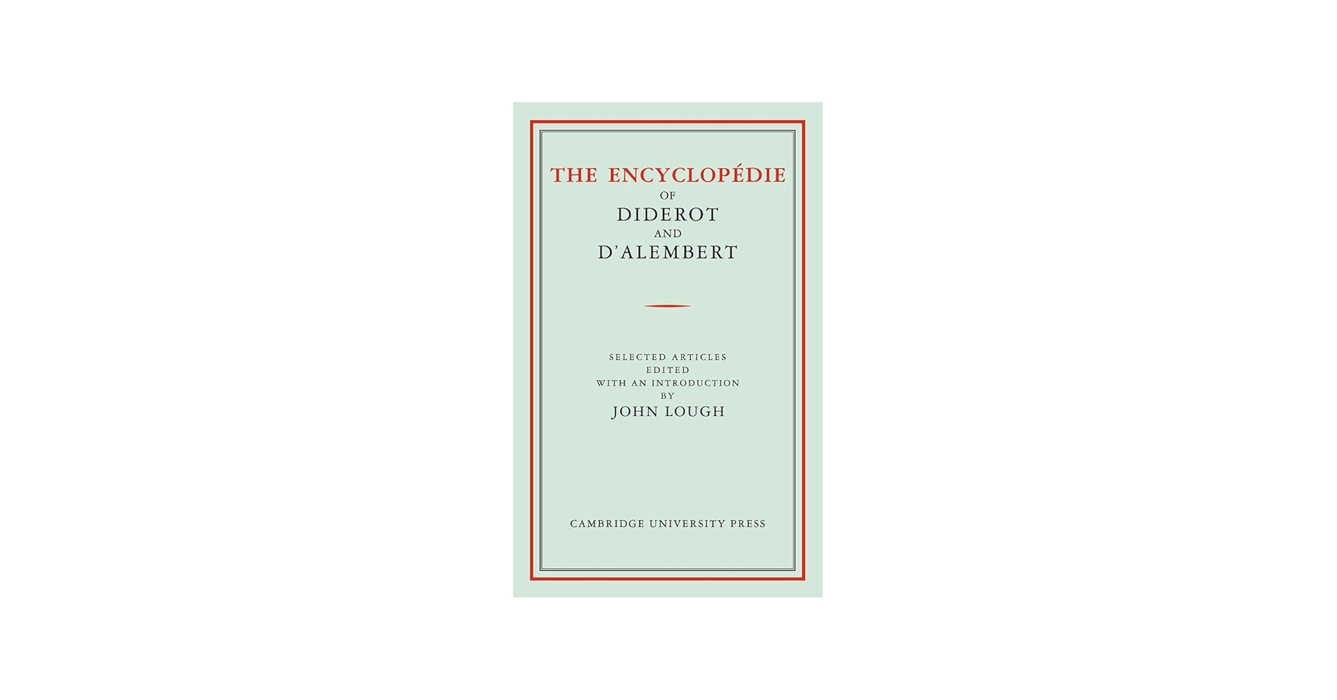 Amazon.com: The Encyclopédie of Diderot and D'Alembert: Selected