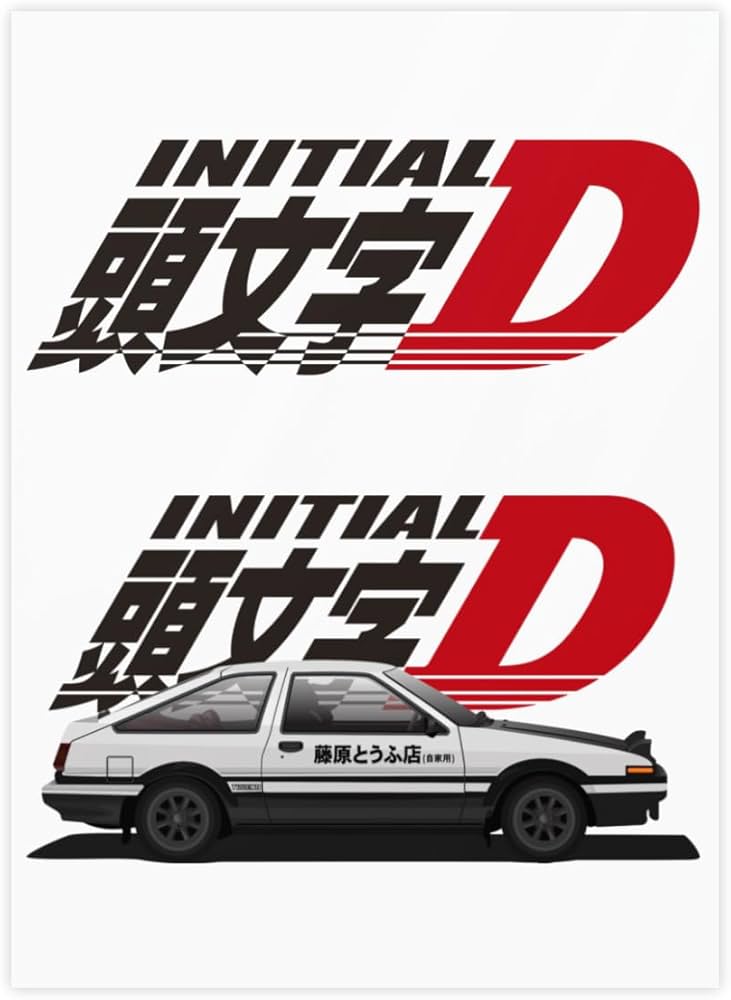 Amazon.co.jp: ステッカー シール 頭文字d イニシャル D ae86