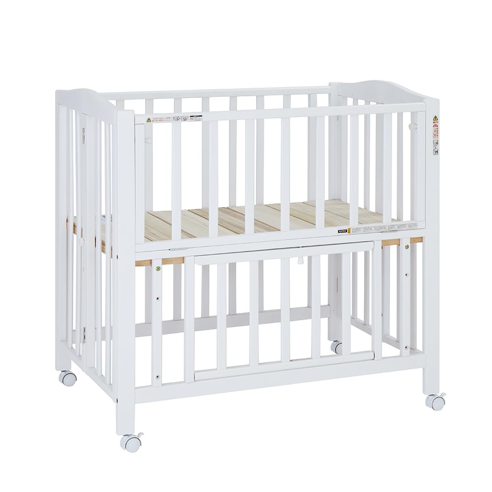 Amazon.co.jp: Katoji Crib Mini Size Foldable White for Newborns