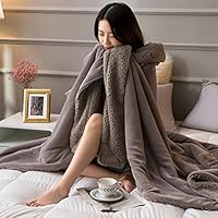 Amazon｜ひざ掛け 100*120cm 二枚合わせ 毛布 ブランケット 保温 防寒