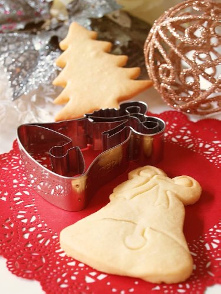 京都 有次 抜き型 クリスマス 柊 ツリー ブーツ ベル 小 4個セット