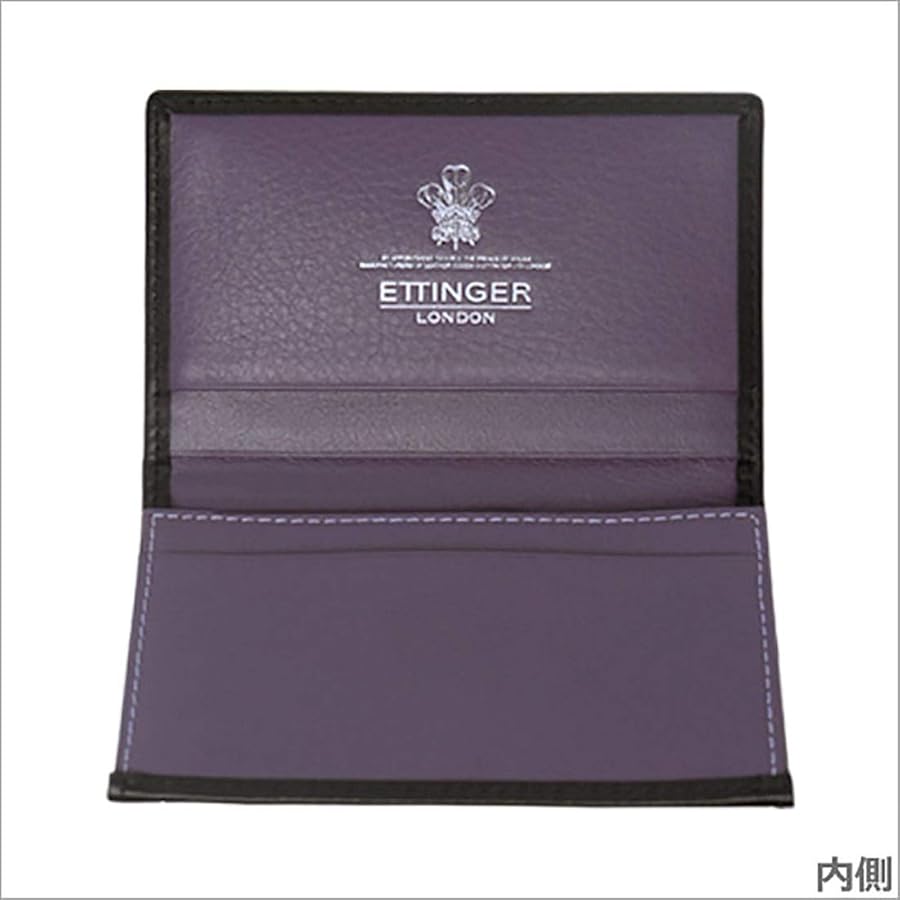 Amazon | [エッティンガー] 名刺入れ(カードケース) ブラック/パープル
